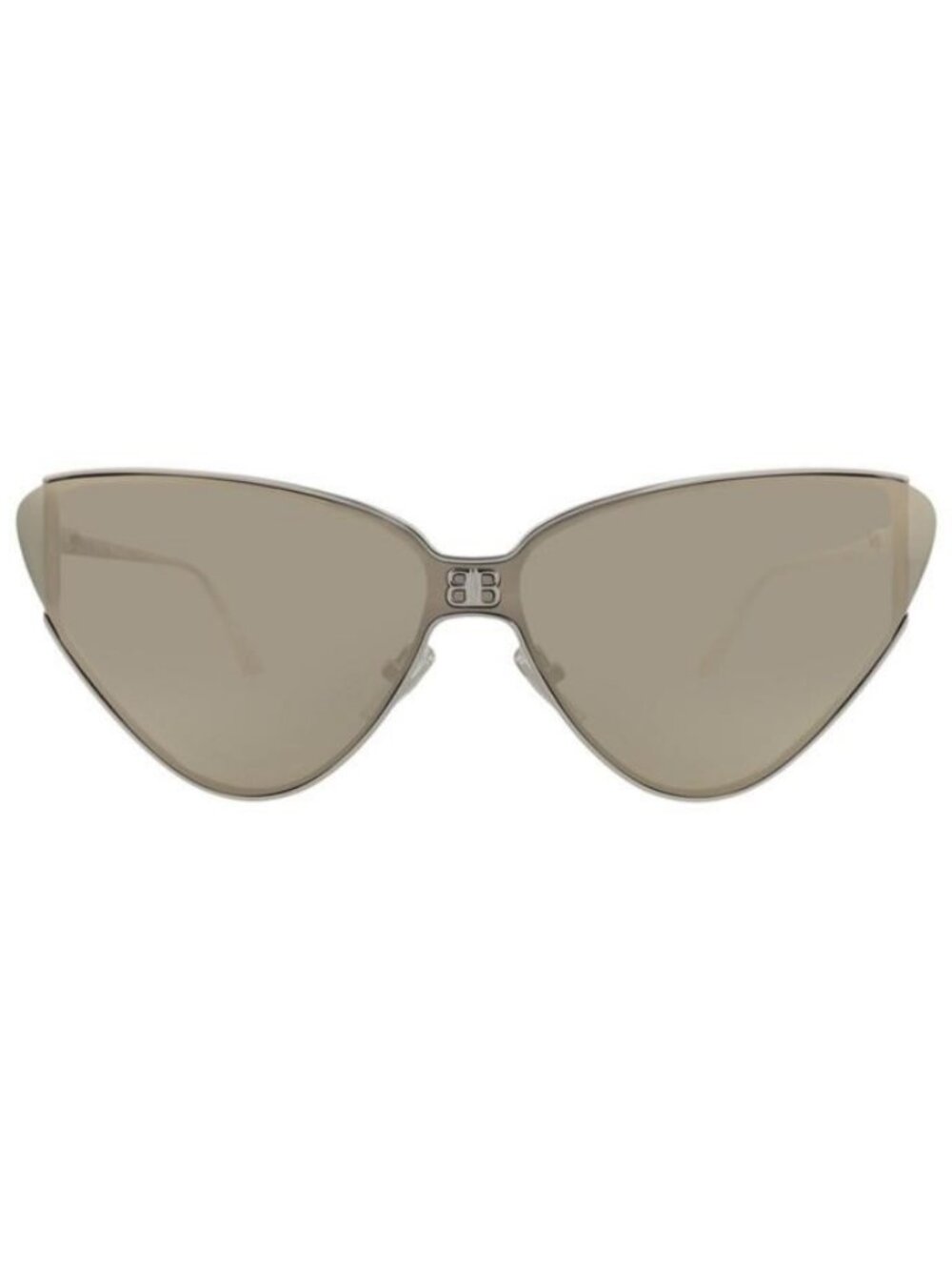 New Balenciaga Womens Cat Eye Silver Silver White Fashion Designer Sunglasses
